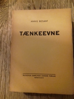 besant, Annie: Tænkeevne (1948) Pænt eksemplar - paperback